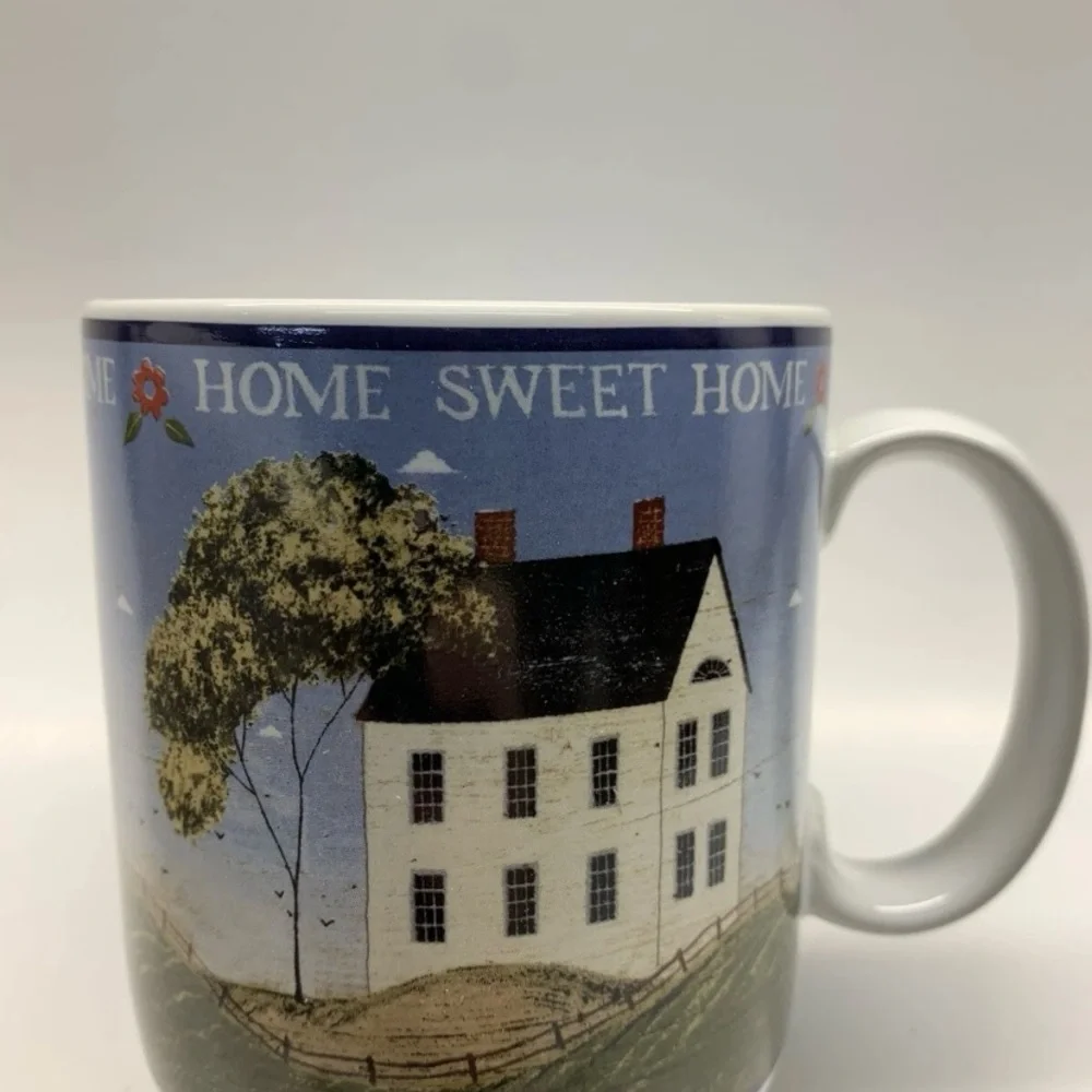 Vintage Home Sweet Home Sakura Warren Kimble Oneida Set of 4 Coffee Mugs NEW NWT - Picture 2 of 5
